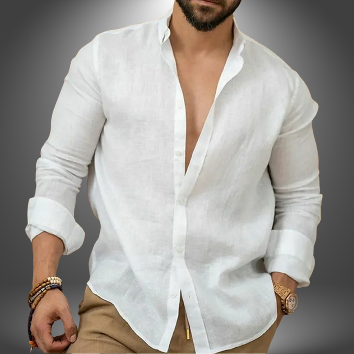 Silvio | Camicia in Lino Artigianale da Uomo