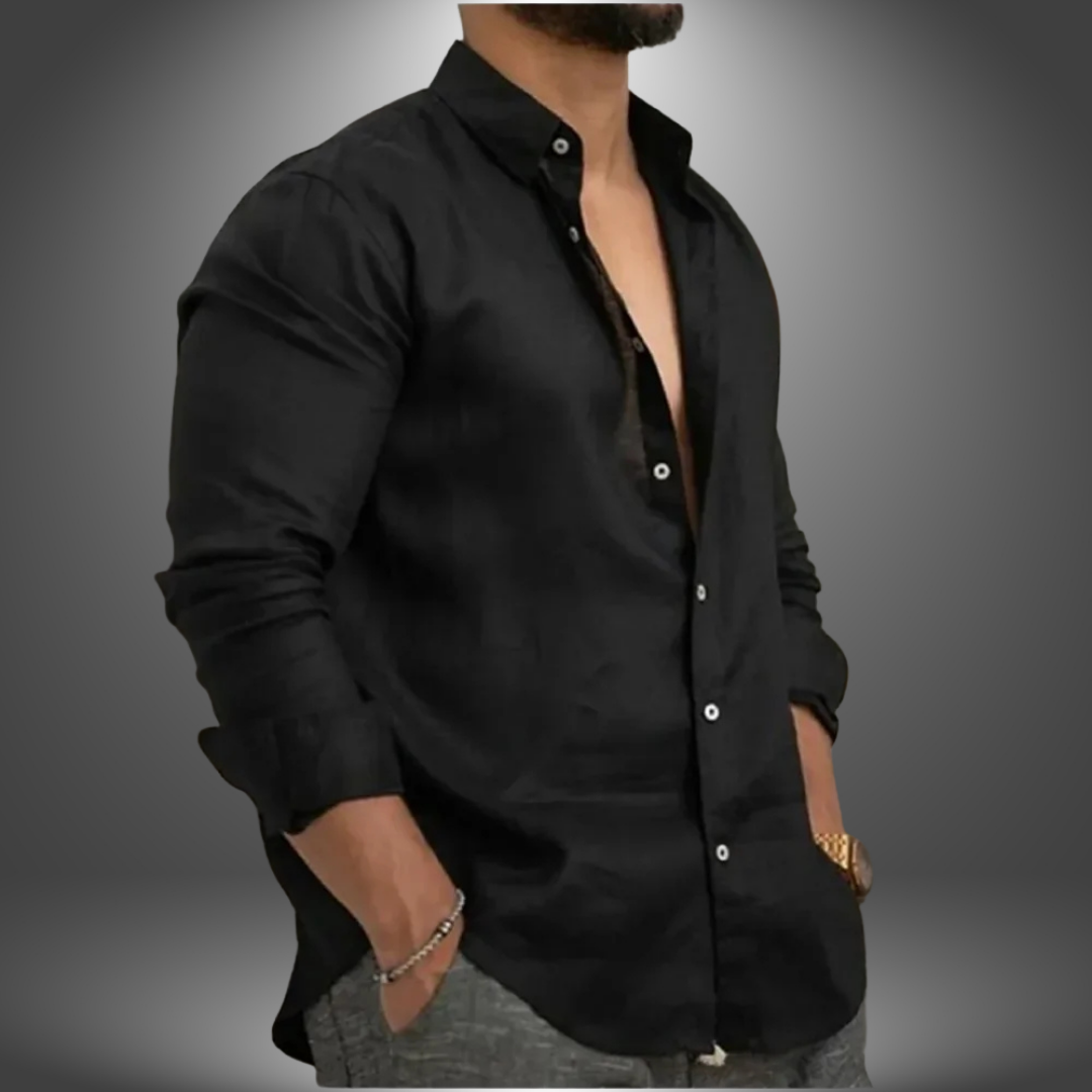 Silvio | Camicia in Lino Artigianale da Uomo