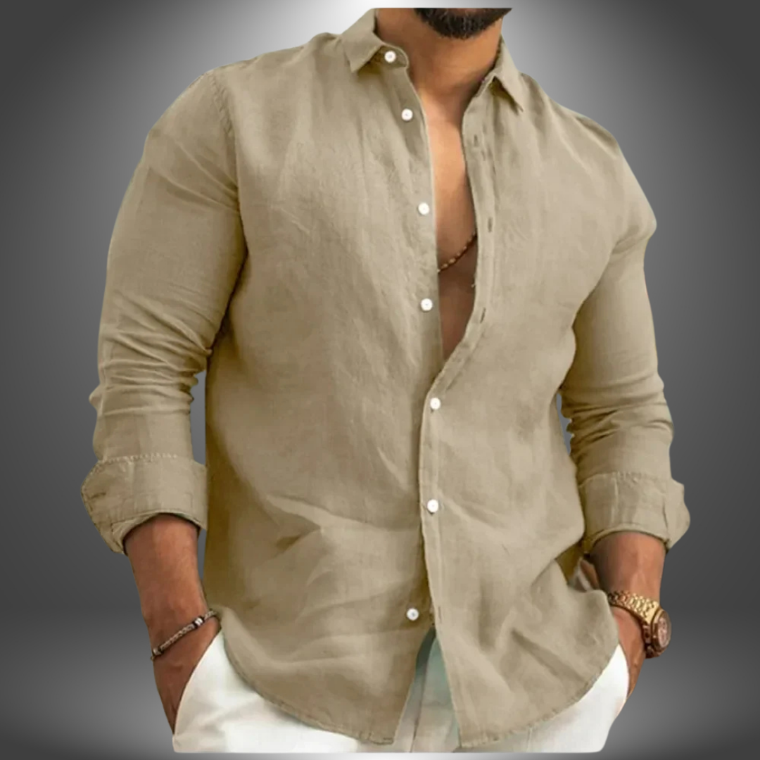 Silvio | Camicia in Lino Artigianale da Uomo