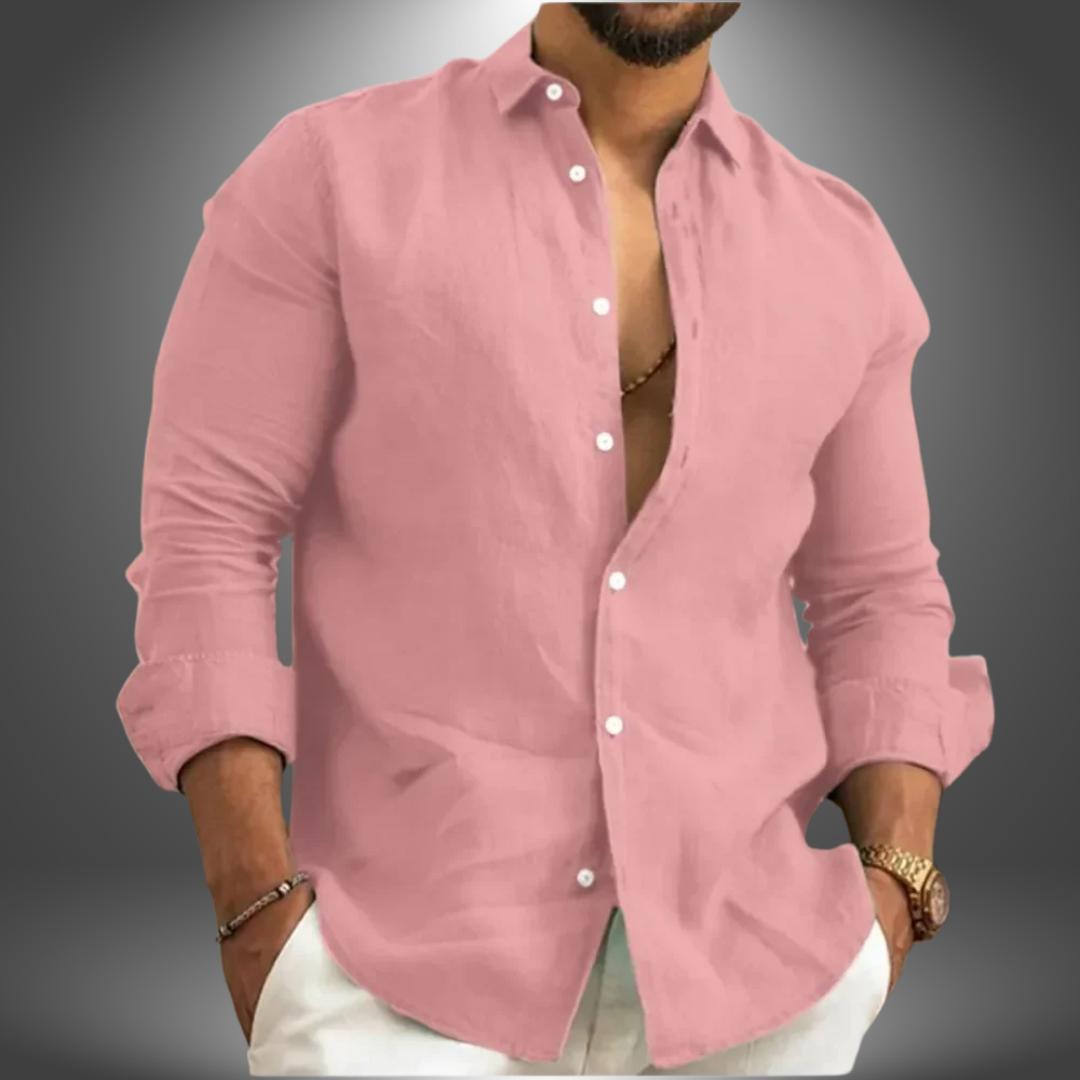 Silvio | Camicia in Lino Artigianale da Uomo