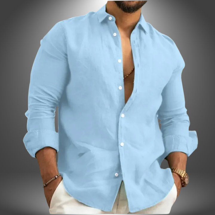 Silvio | Camicia in Lino Artigianale da Uomo