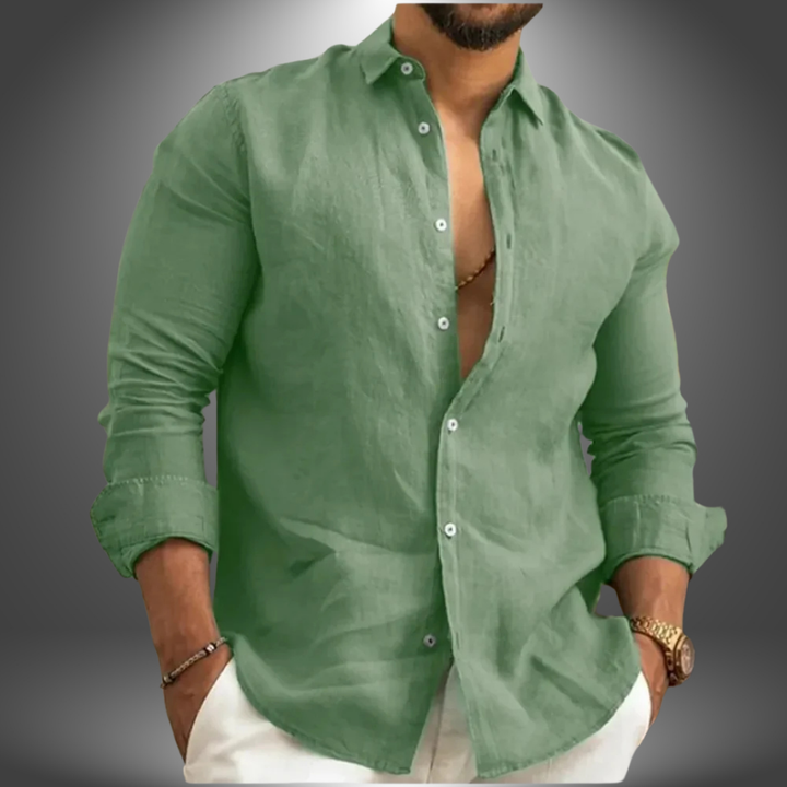 Silvio | Camicia in Lino Artigianale da Uomo