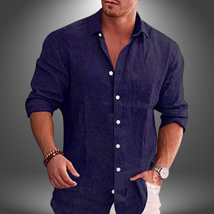 Riki | Camicia Classica in lino da Uomo