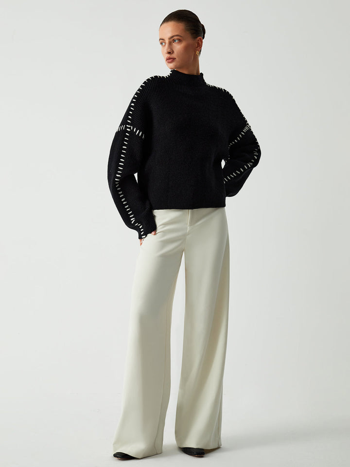 Alma |Pullover Con Cuciture Grossolane