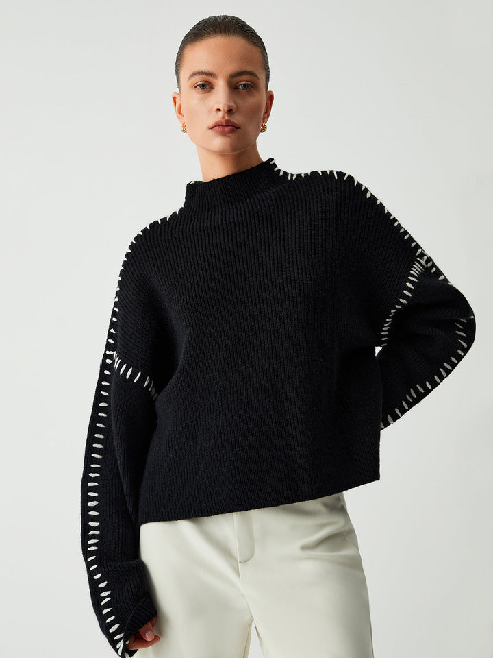 Alma |Pullover Con Cuciture Grossolane