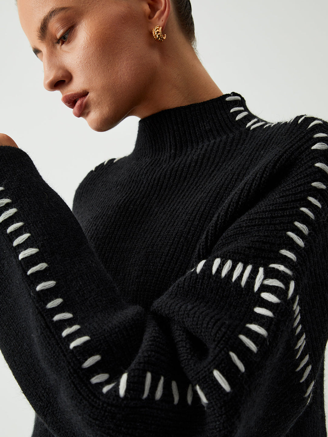 Alma |Pullover Con Cuciture Grossolane