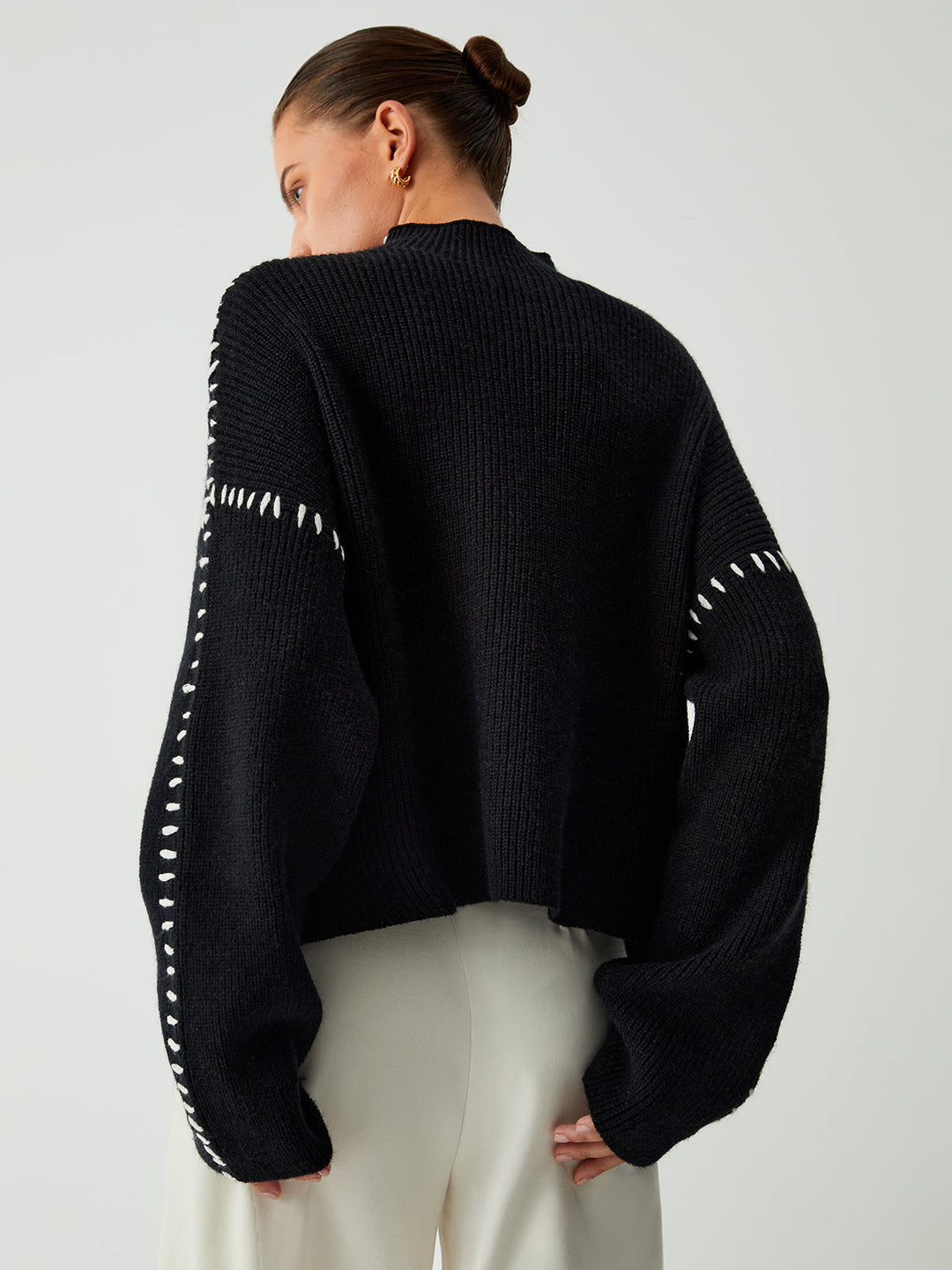 Alma |Pullover Con Cuciture Grossolane