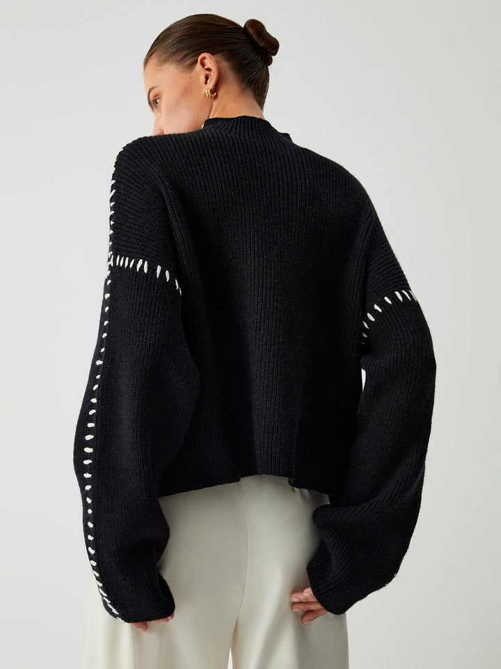 Alma |Pullover Con Cuciture Grossolane