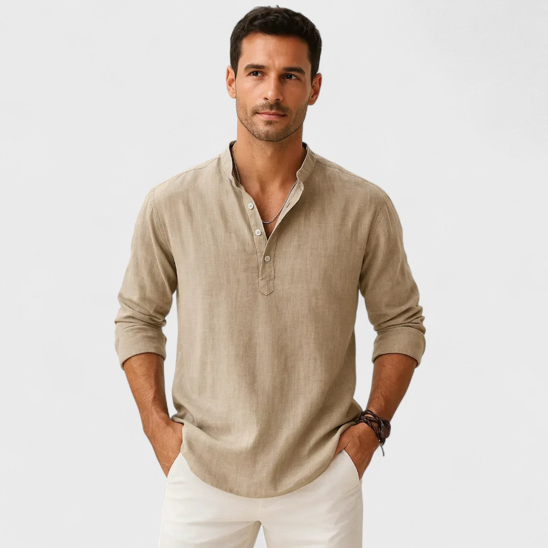 Davide | Camicia Artigianale in Lino da Uomo