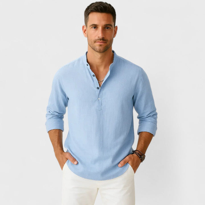 Davide | Camicia Artigianale in Lino da Uomo