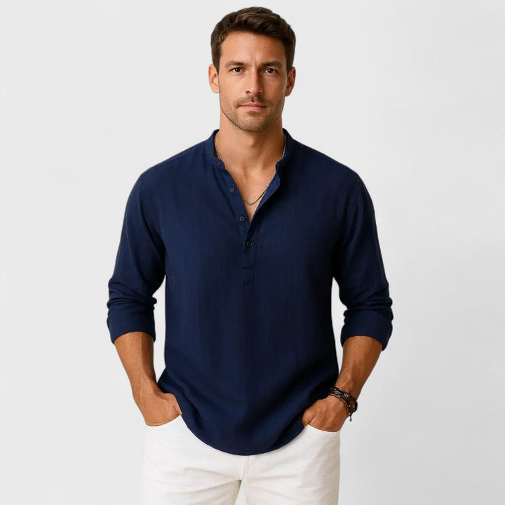 Davide | Camicia Artigianale in Lino da Uomo