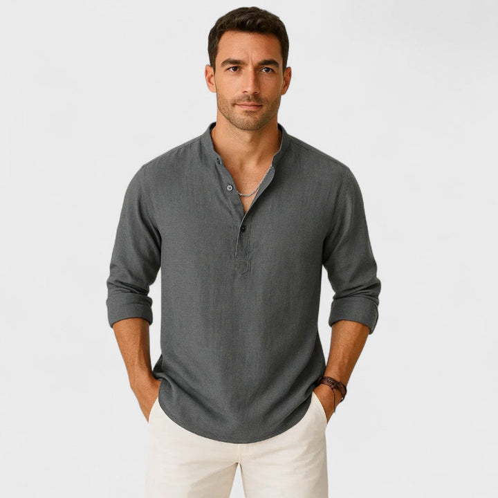 Davide | Camicia Artigianale in Lino da Uomo