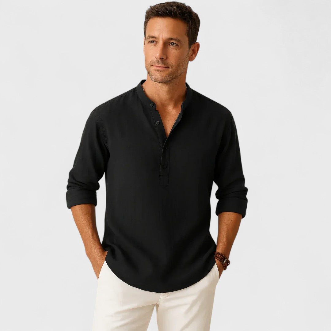 Davide | Camicia Artigianale in Lino da Uomo