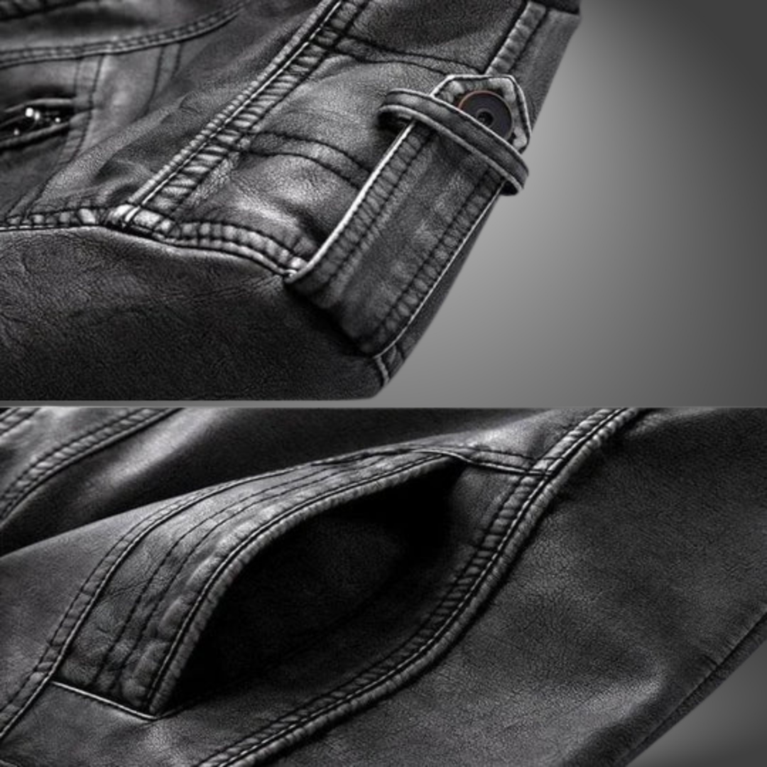 Alpha | Giacca Artigianale In Vera Pelle da Uomo