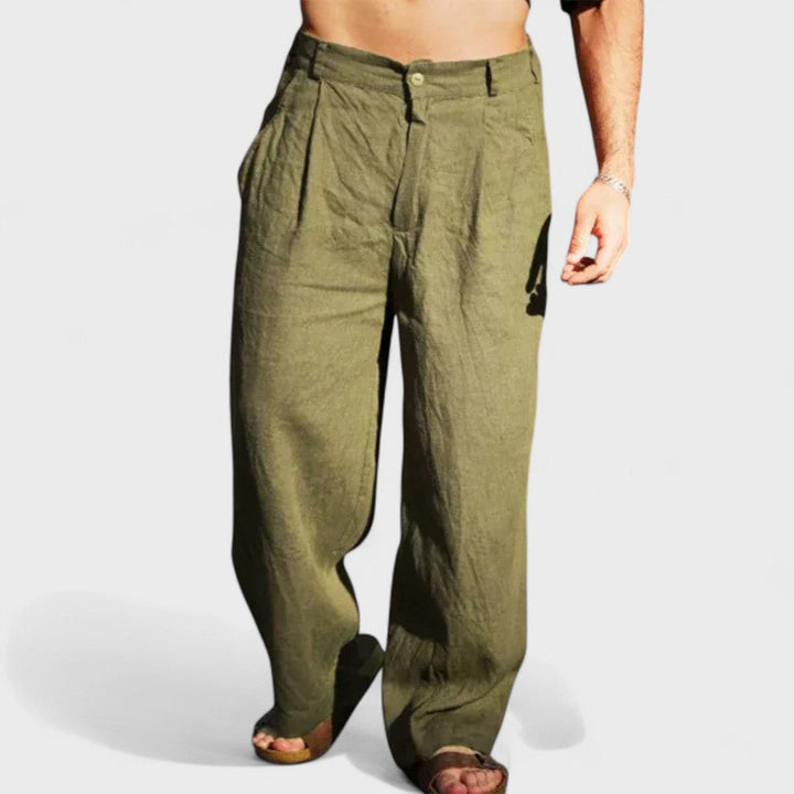 Nicola | Pantaloni in Lino Artigianale da Uomo