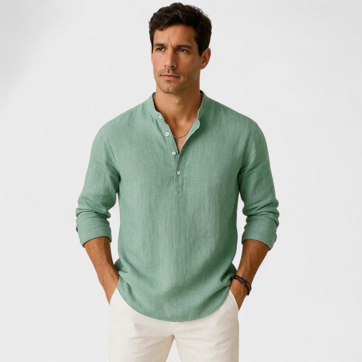 Davide | Camicia Artigianale in Lino da Uomo