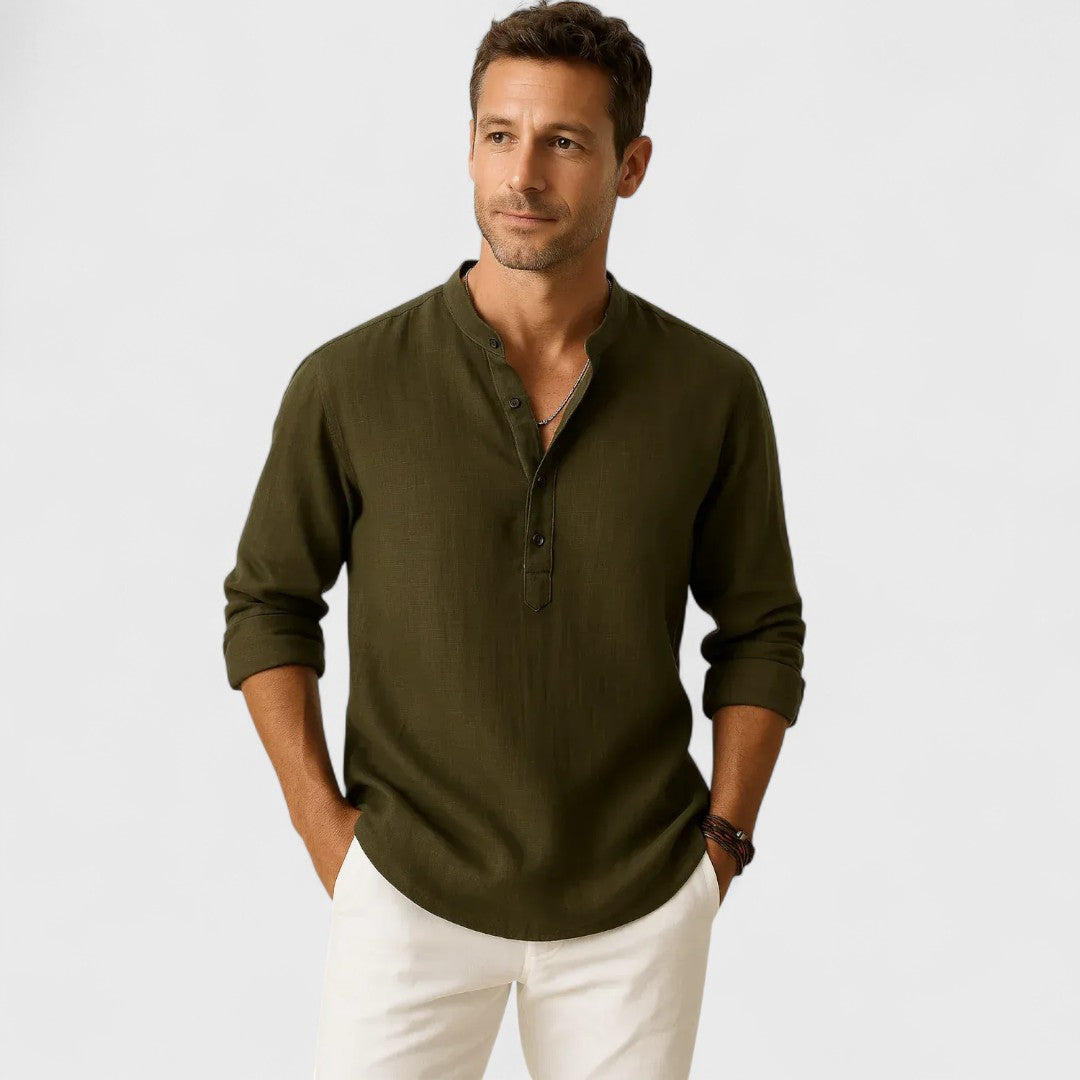 Davide | Camicia Artigianale in Lino da Uomo